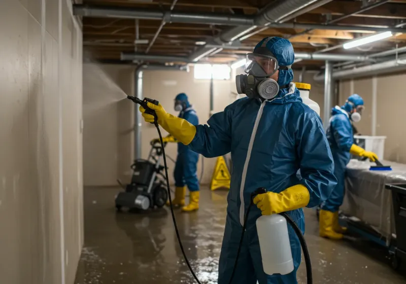 Basement Sanitization and Antimicrobial Treatment process in Alcona County, MI
