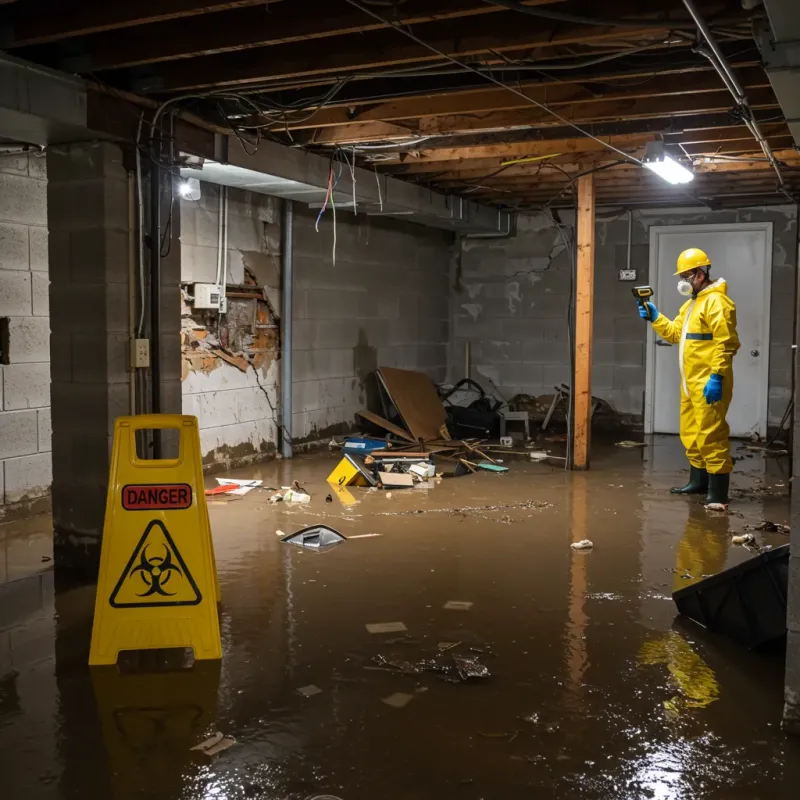 Flooded Basement Electrical Hazard in Alcona County, MI Property